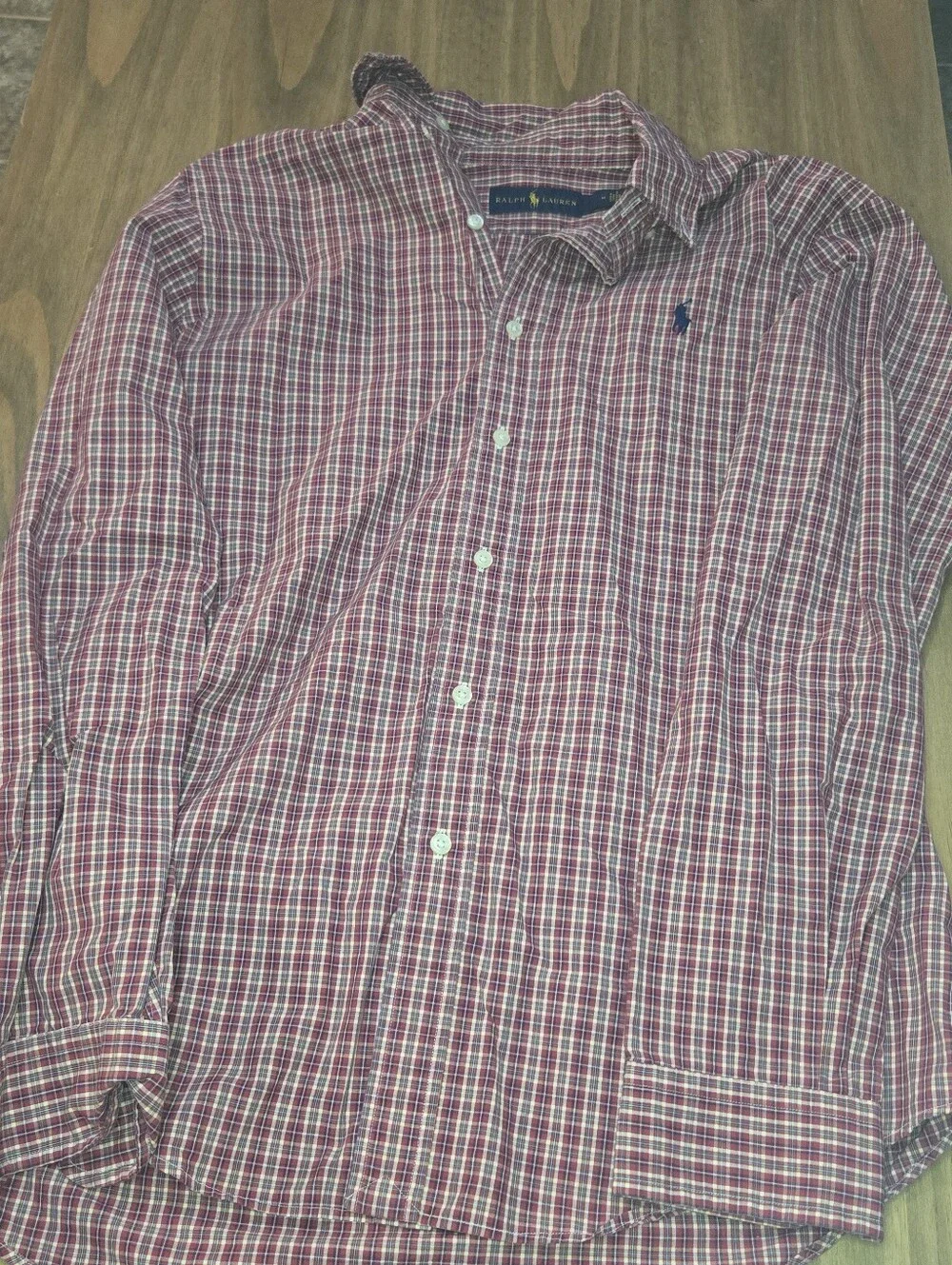 Polo by Ralph Lauren Red Plaid Cotton Button-Down Shirt